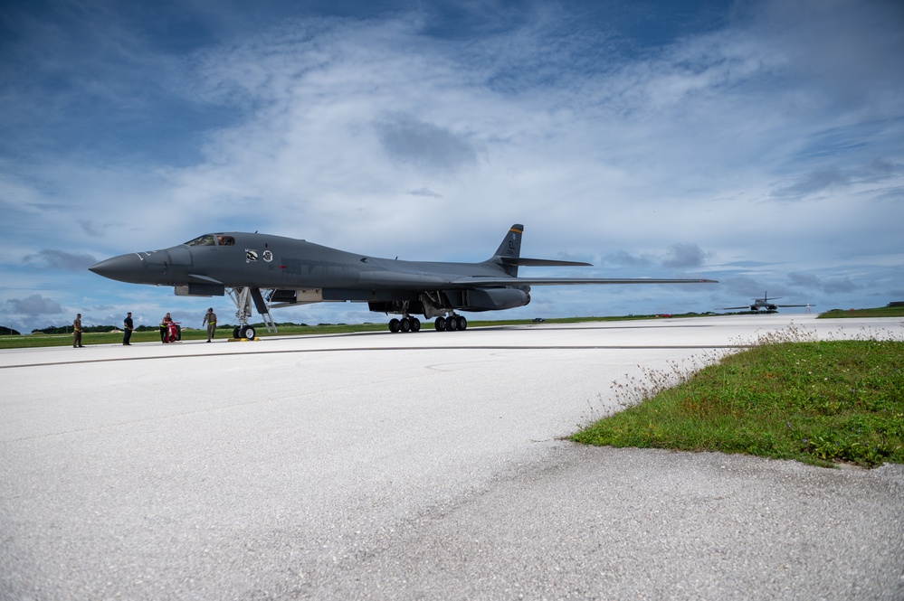 B-1B Lancers arrive at Andersen AFB for Bomber Task Force