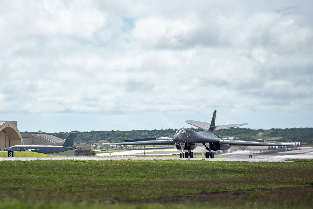 B-1B Lancers arrive at Andersen AFB for Bomber Task Force