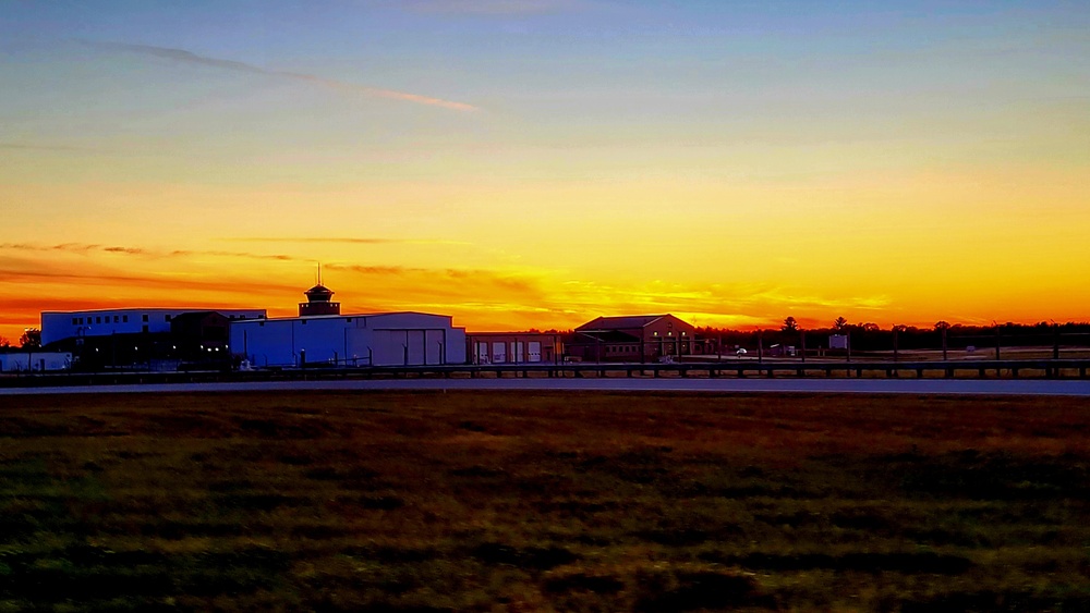 Dusk scenes at Sparta-Fort McCoy Airport at Fort McCoy