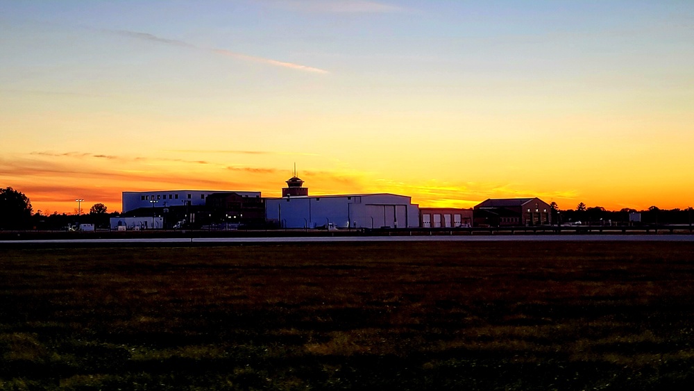 Dusk scenes at Sparta-Fort McCoy Airport at Fort McCoy