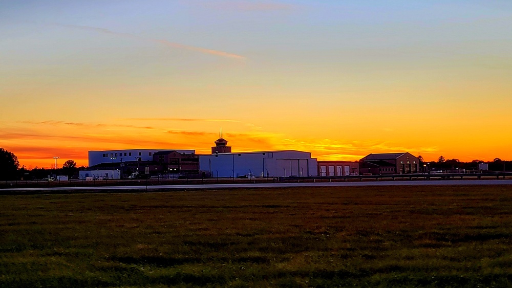 Dusk scenes at Sparta-Fort McCoy Airport at Fort McCoy