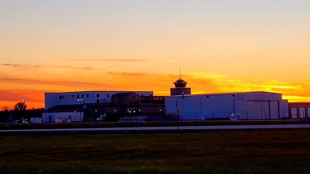 Dusk scenes at Sparta-Fort McCoy Airport at Fort McCoy