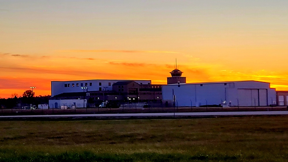 Dusk scenes at Sparta-Fort McCoy Airport at Fort McCoy