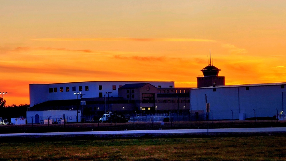 Dusk scenes at Sparta-Fort McCoy Airport at Fort McCoy