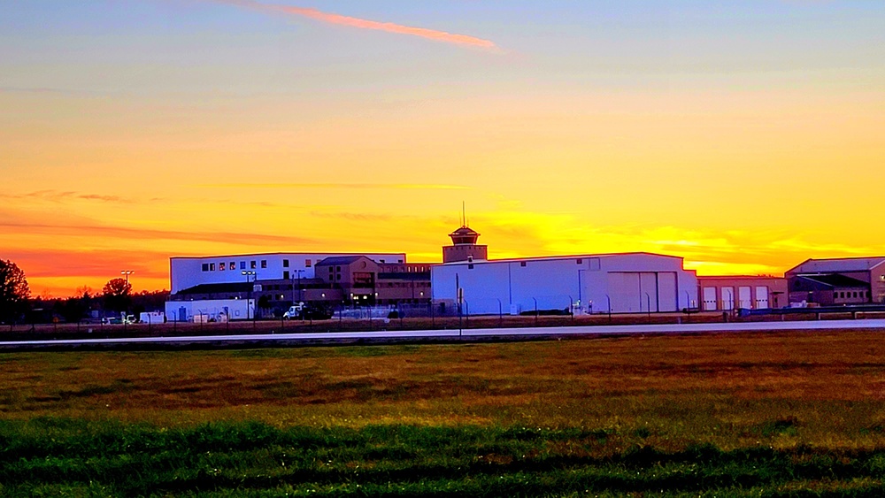 Dusk scenes at Sparta-Fort McCoy Airport at Fort McCoy