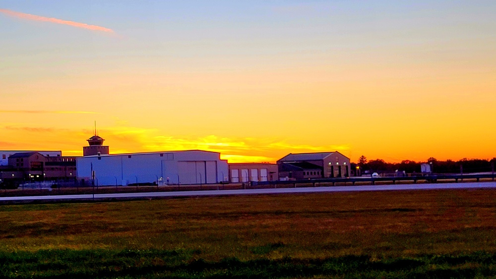 Dusk scenes at Sparta-Fort McCoy Airport at Fort McCoy