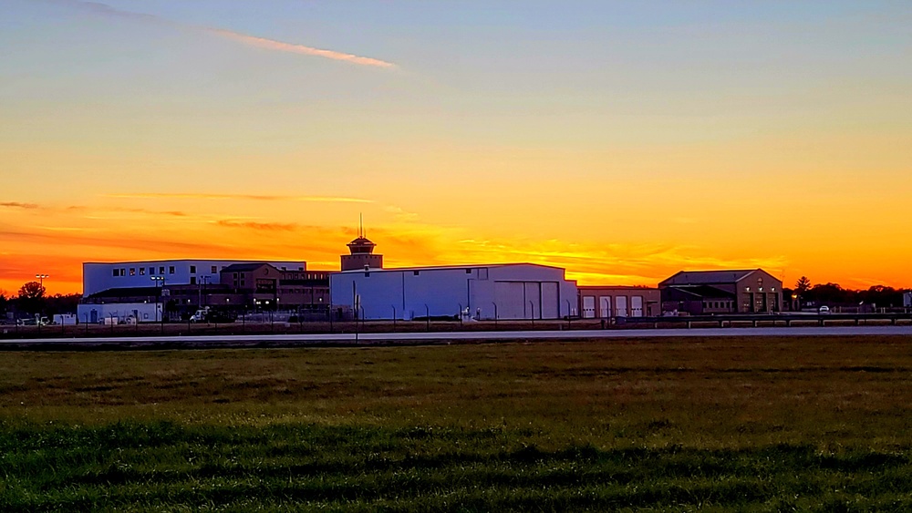 Dusk scenes at Sparta-Fort McCoy Airport at Fort McCoy