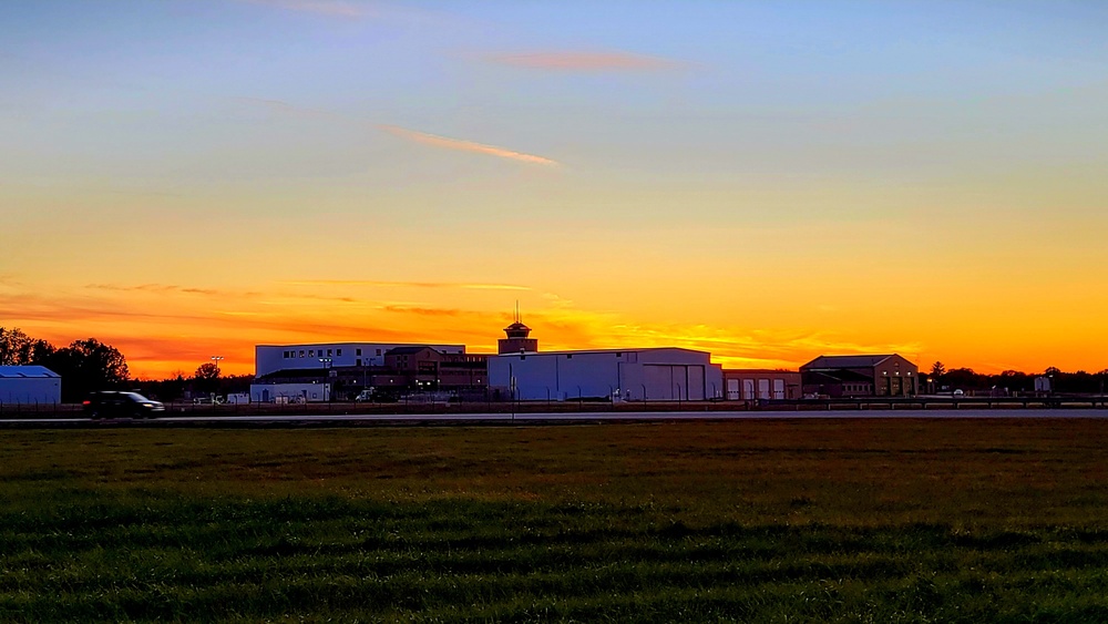 Dusk scenes at Sparta-Fort McCoy Airport at Fort McCoy