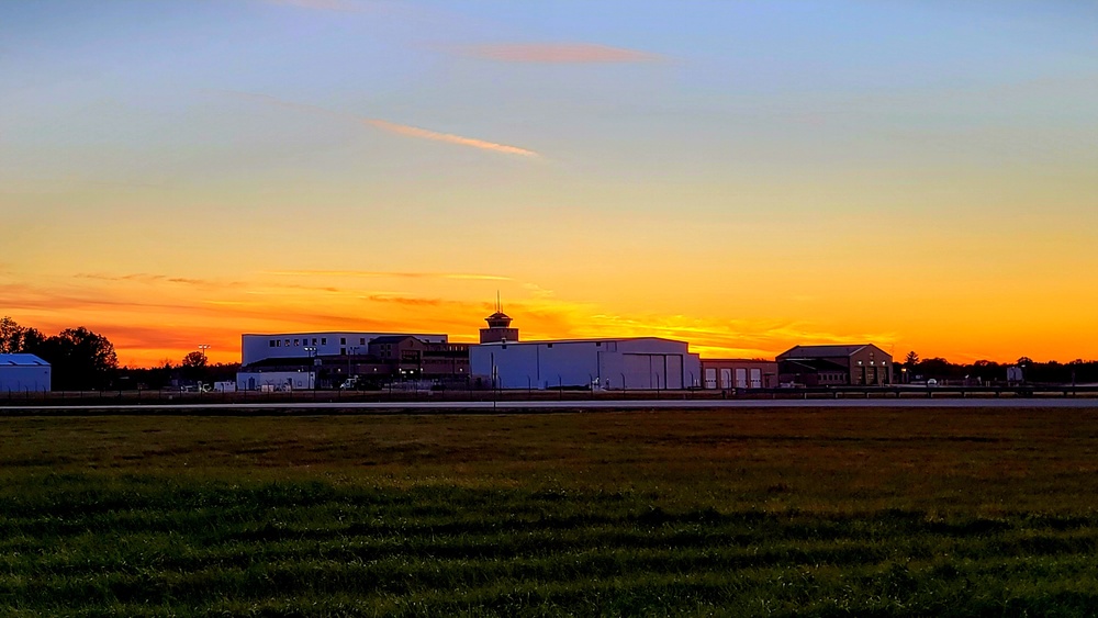 Dusk scenes at Sparta-Fort McCoy Airport at Fort McCoy