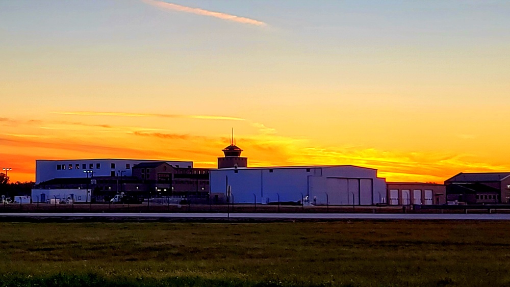 Dusk scenes at Sparta-Fort McCoy Airport at Fort McCoy