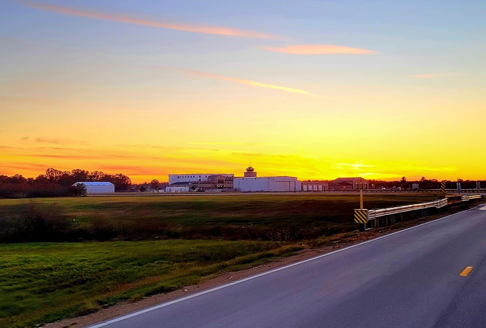 Dusk scenes at Sparta-Fort McCoy Airport at Fort McCoy