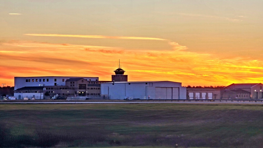 Dusk scenes at Sparta-Fort McCoy Airport at Fort McCoy