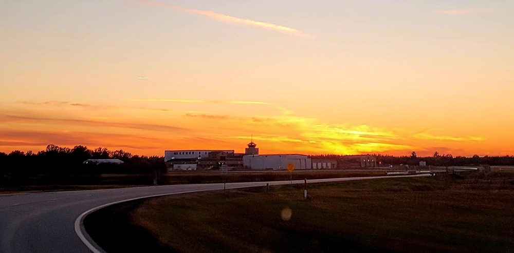 Dusk scenes at Sparta-Fort McCoy Airport at Fort McCoy