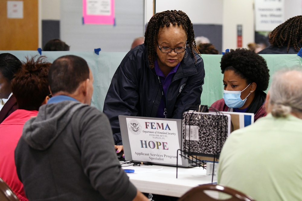 A Disaster Recovery Center is Set Up to Assist Residents Impacted by Hurricane Ian