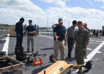 4th Fleet Reserve Commander Visits USNS Burlington for FLEX