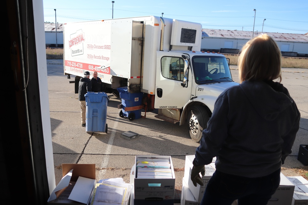 Army Energy Action Month: Fort McCoy’s DHR holds massive fall paper shredding, recycling event