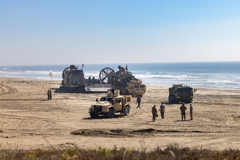 LCAC and TRUAS Landing and Offloading on Red Beach