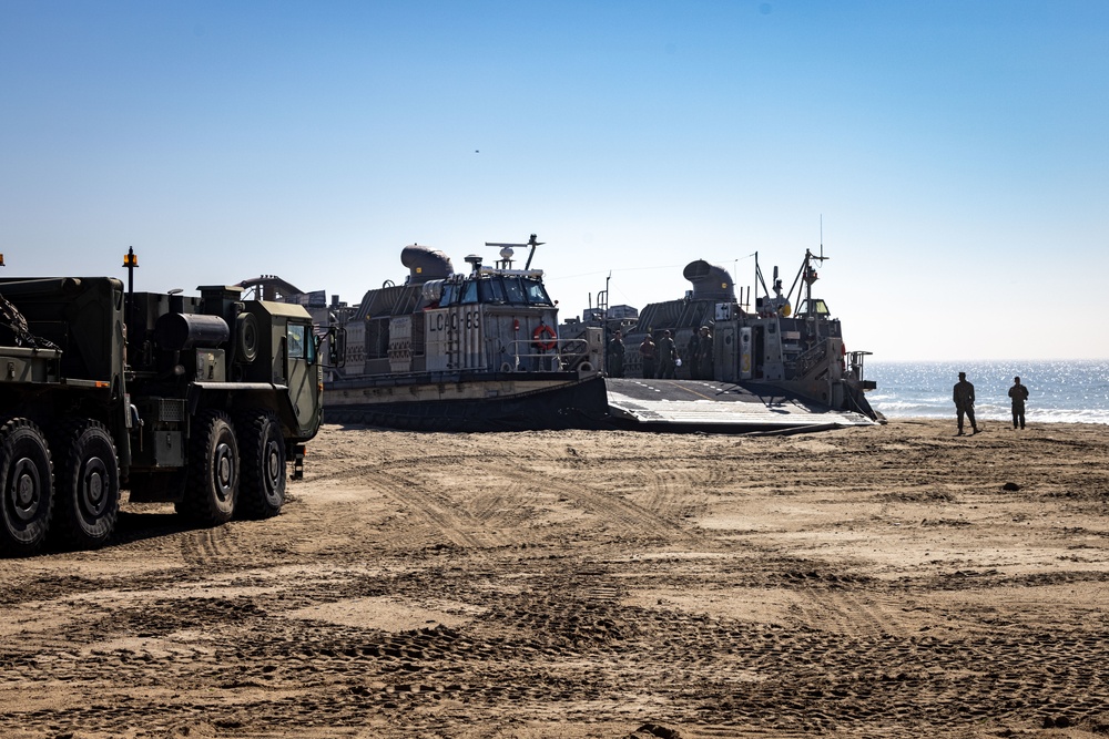 LCAC and TRUAS Landing and Offloading on Red Beach