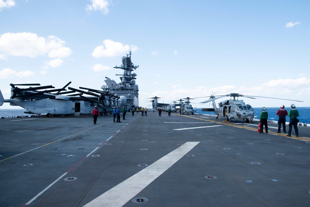 USS Tripoli and VMM-262 (Reinforced) Flight Operations