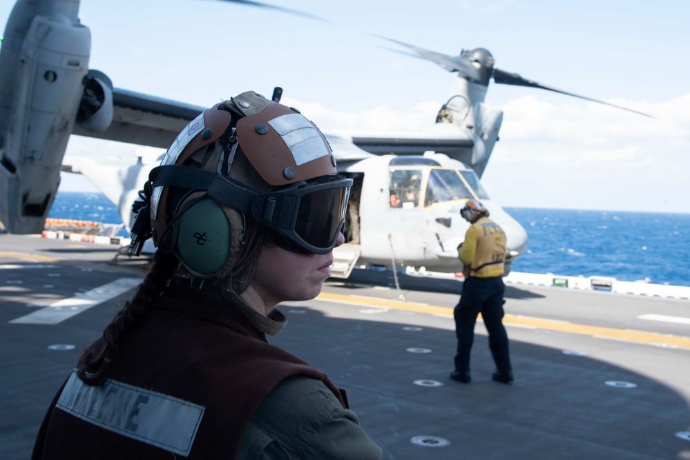 USS Tripoli and VMM-262 (Reinforced) Flight Operations