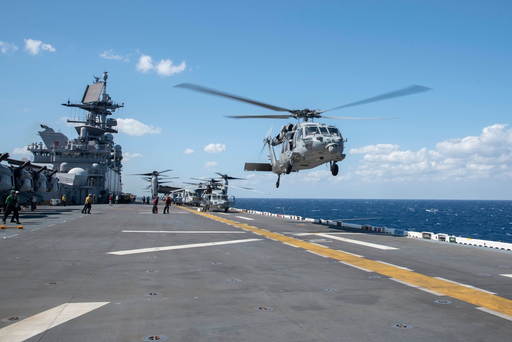 USS Tripoli and VMM-262 (Reinforced) Flight Operations