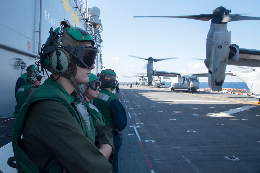 USS Tripoli and VMM-262 (Reinforced) Flight Operations