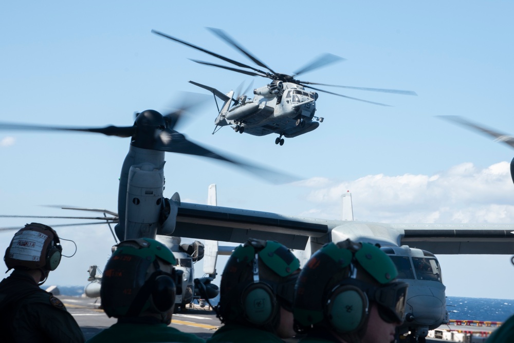 USS Tripoli and VMM-262 (Reinforced) Flight Operations