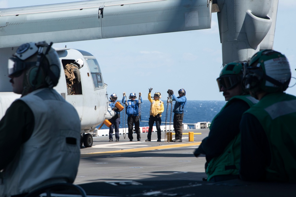 USS Tripoli and VMM-262 (Reinforced) Flight Operations