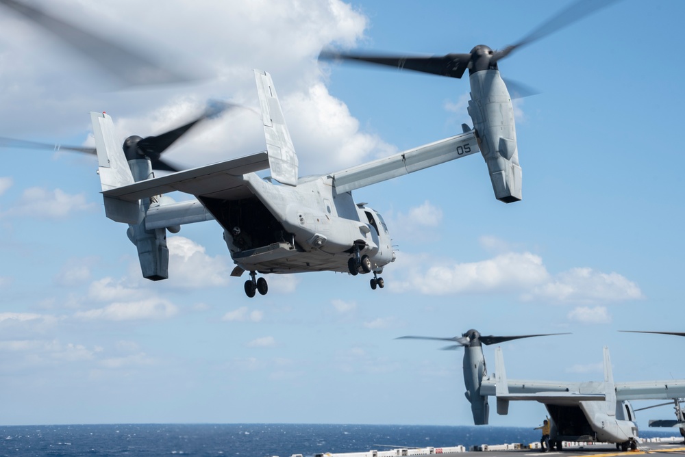 USS Tripoli and VMM-262 (Reinforced) Flight Operations