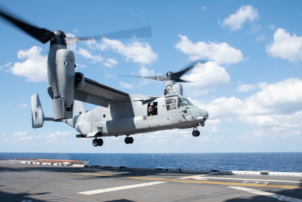 USS Tripoli and VMM-262 (Reinforced) Flight Operations