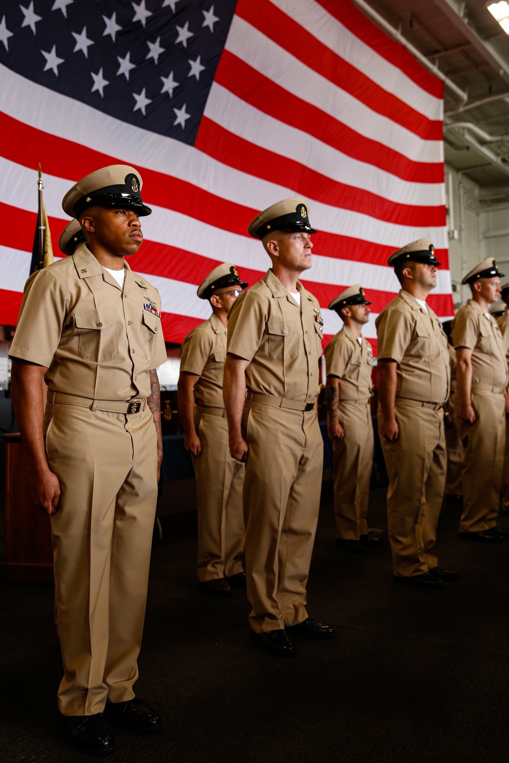 Abraham Lincoln hosts a chief petty officer pinning ceremony