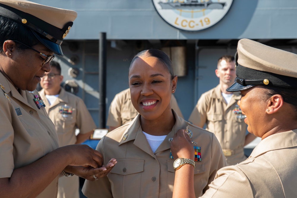 Blue Ridge promote nine new Chief Petty Officers