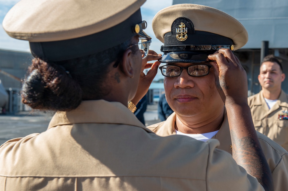 Blue Ridge promote nine new Chief Petty Officers