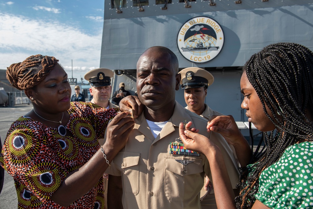 Blue Ridge promote nine new Chief Petty Officers