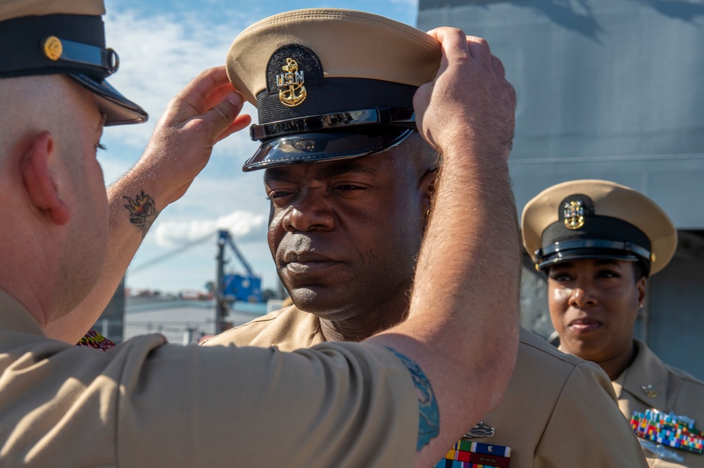 Blue Ridge promote nine new Chief Petty Officers