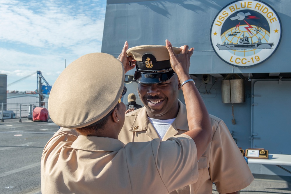 Blue Ridge promote nine new Chief Petty Officers