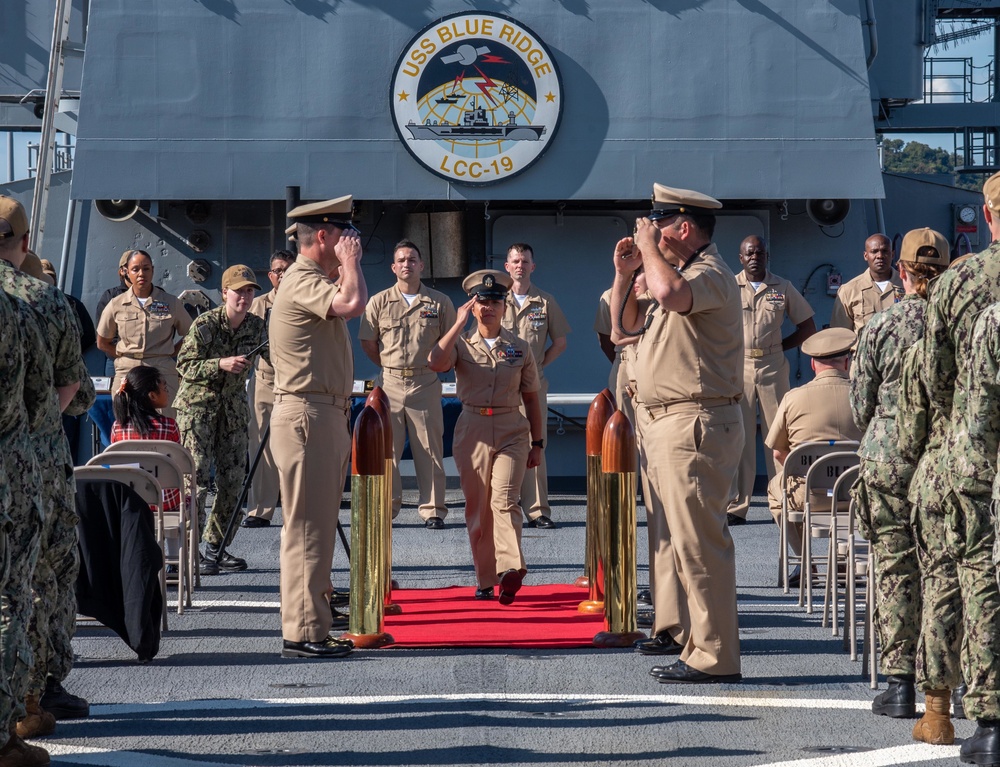 USS Blue Ridge pin new chief petty officers