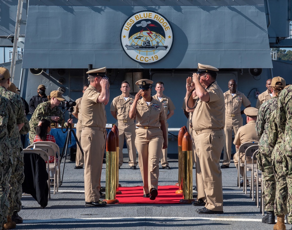 USS Blue Ridge pin new chief petty officers