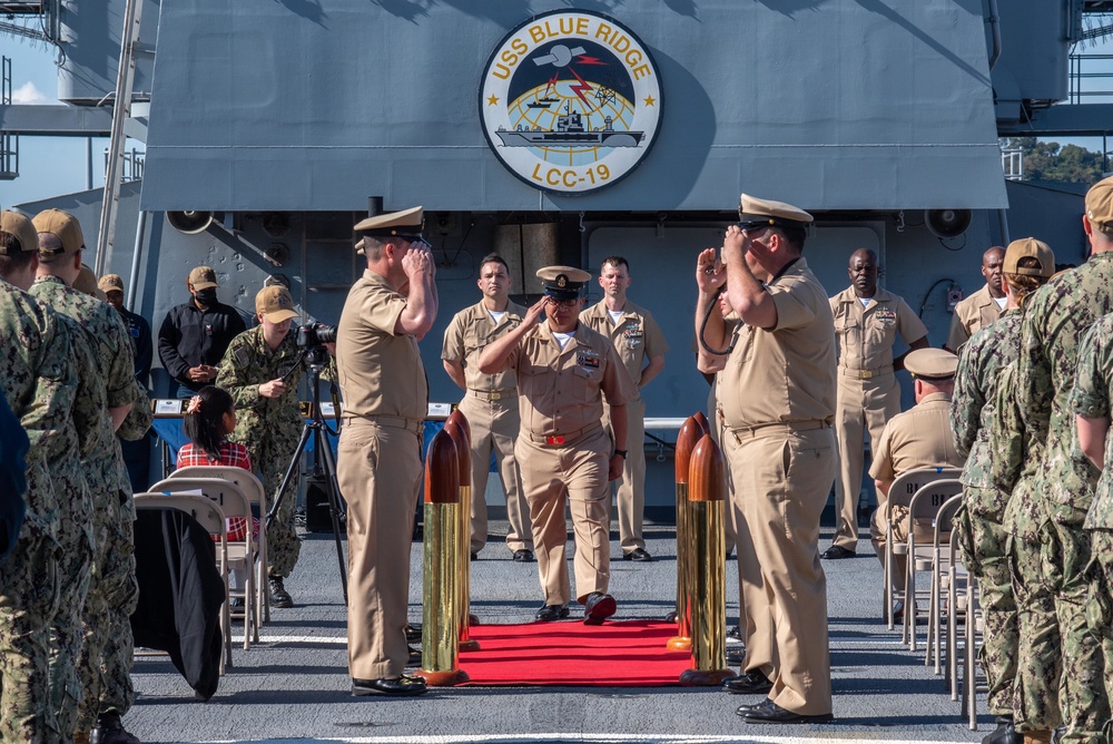 USS Blue Ridge pin new chief petty officers