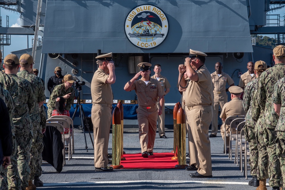 USS Blue Ridge pin new chief petty officers