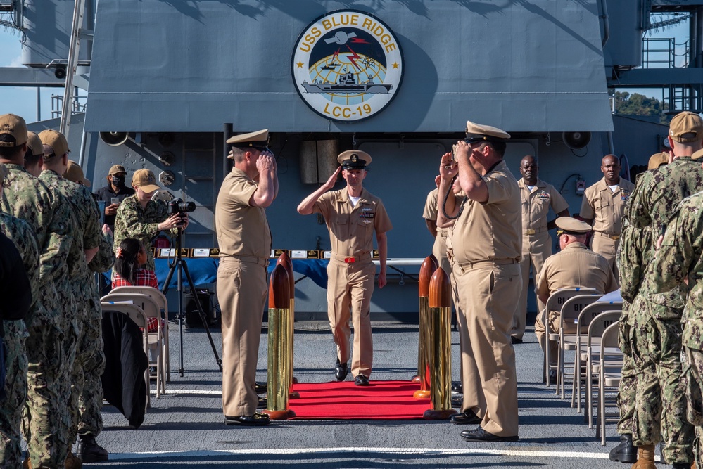 USS Blue Ridge pin new chief petty officers