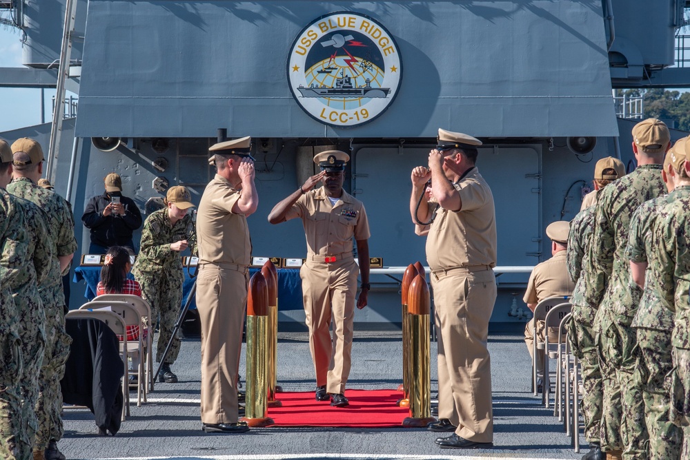 USS Blue Ridge pin new chief petty officers