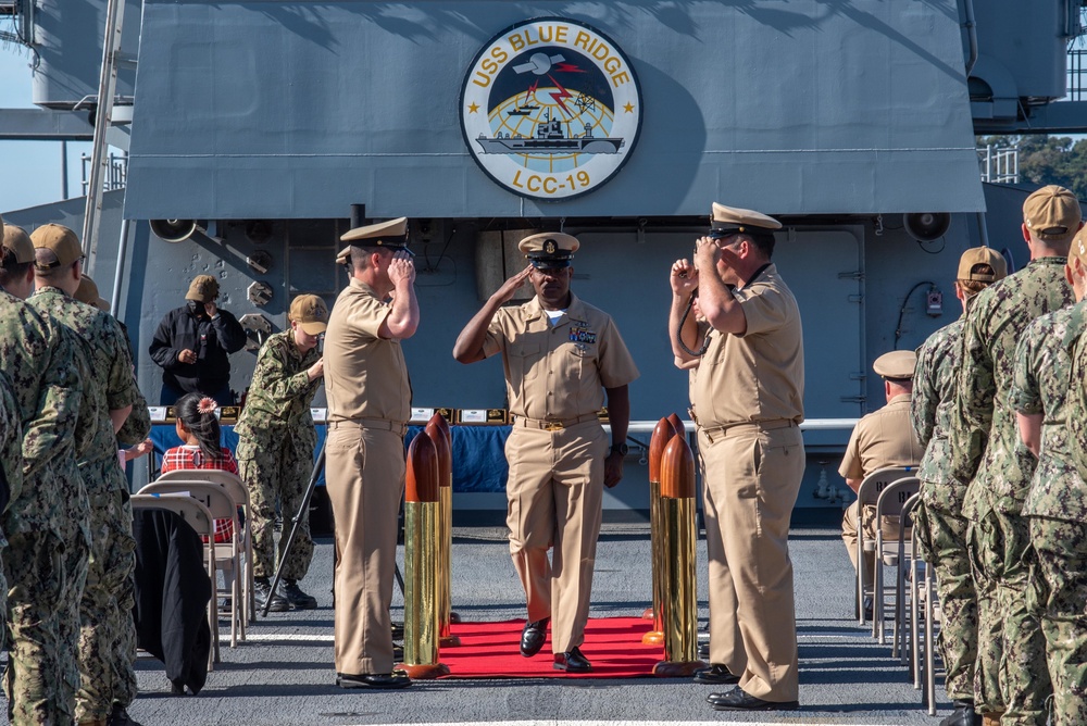 USS Blue Ridge pin new chief petty officers