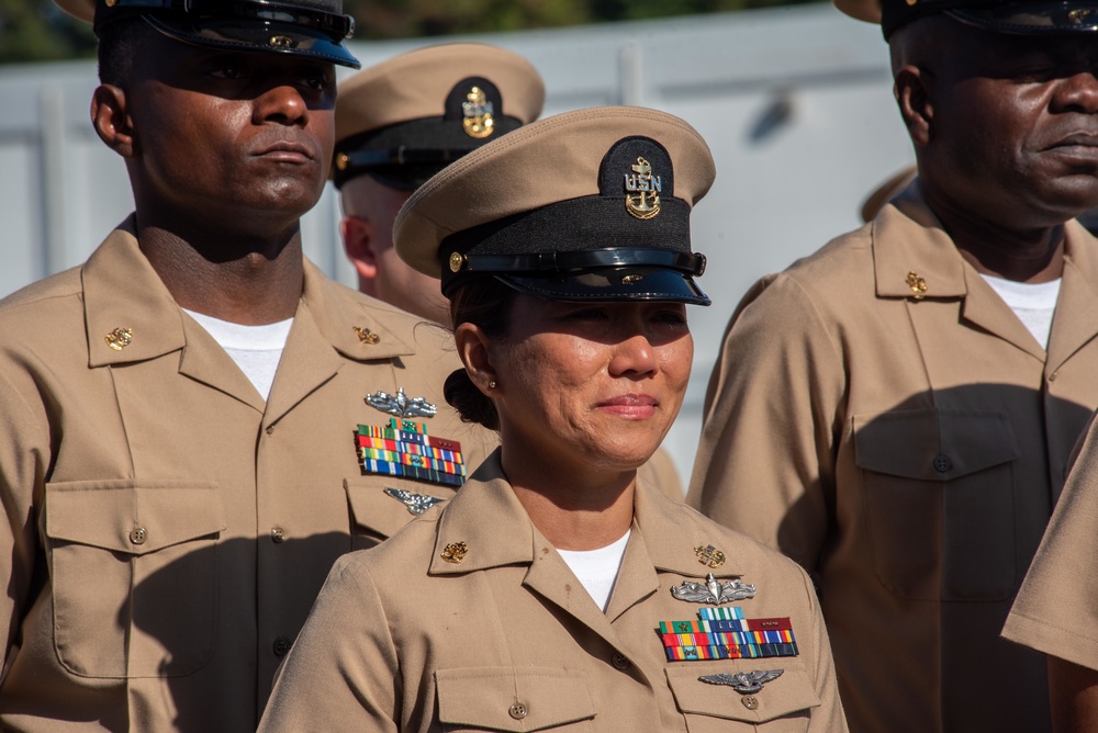 USS Blue Ridge pin new chief petty officers