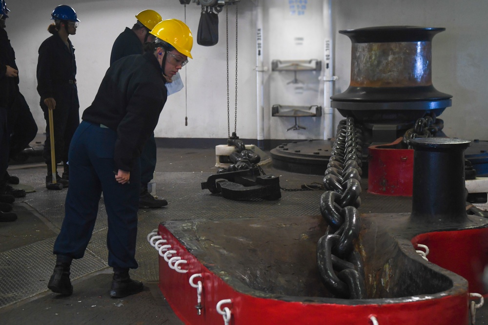 USS America Conducts Anchor Drop Test