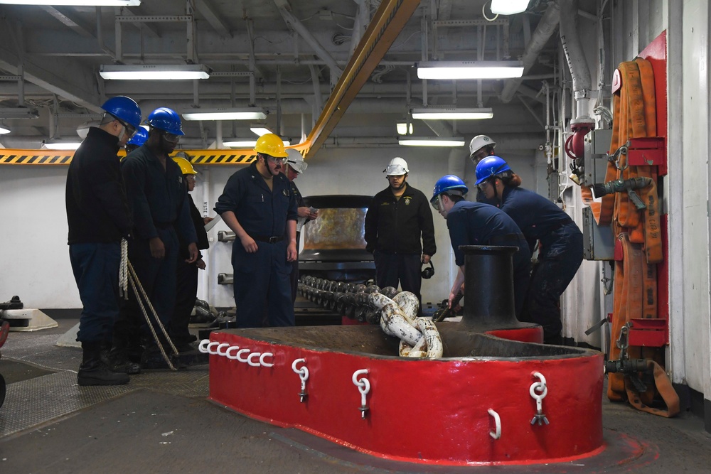 USS America Conducts Anchor Drop Test