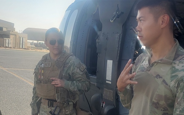 3-142 AHB Conducts Helicopter Familiarization Training with Military Working Dogs