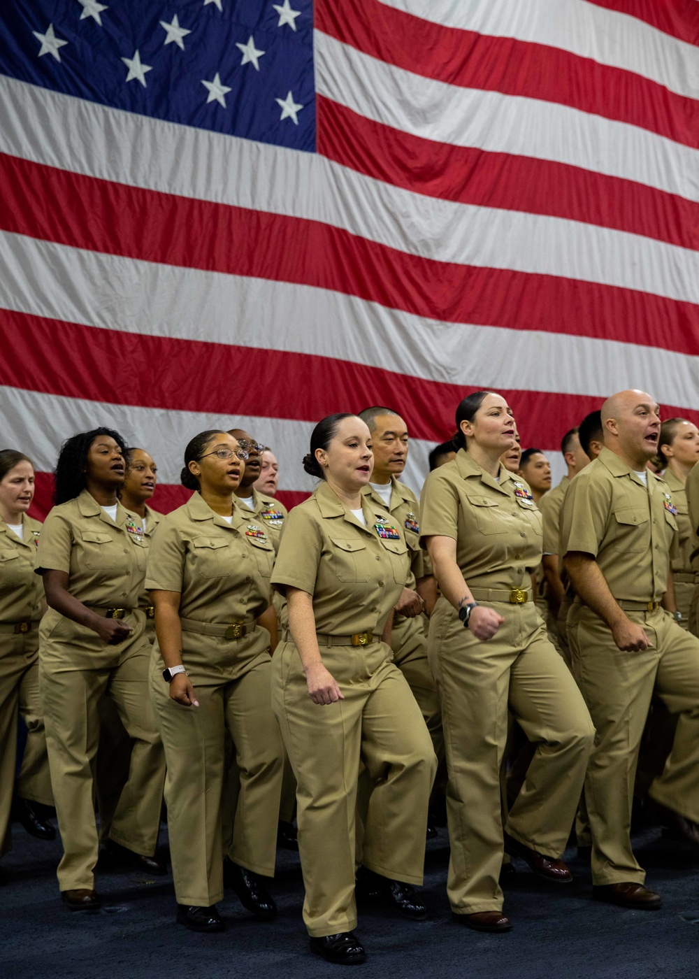 Chief pinning ceremony aboard USS George H.W. Bush