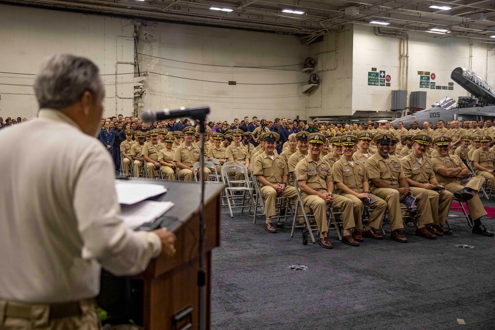 USS George H.W. Bush Chief Pinning