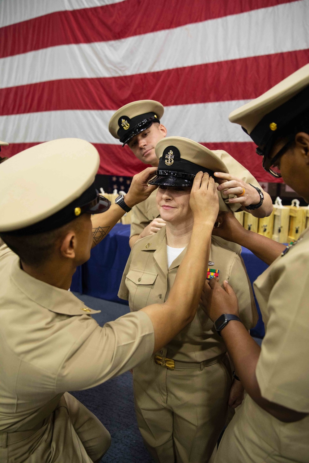 Chief Pinning Ceremony Onboard USS George H.W. Bush (CVN 77)